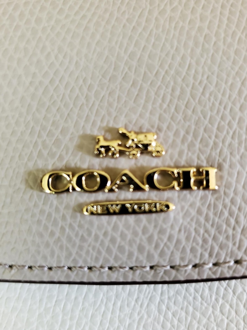 Coach Taupe/Cream  Leather Slim Envelope Continental Wallet F52845 - Picture 4 of 11